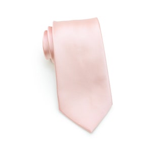 Peach Blush XL Tie | Extra Long Tie in Peach Blush Pink | Extra Long Men&#39;s Necktie in Peach Blush Pink | XL Length Tie (fits men above 6&#39;3&quot;)