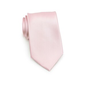 Blush Necktie & Pocket Square Set Wedding Tie Set in Blush Pink image 6