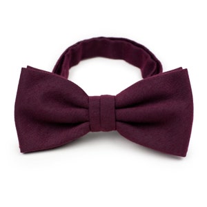 Burgundy Bow Tie | Woolen Bowtie in Burgundy | Burgundy Colored Bow Ties