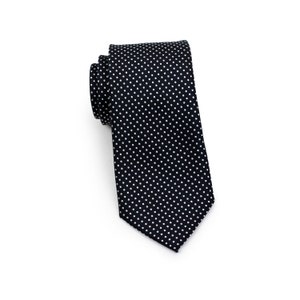 Black Skinny Tie | Trendy Black Skinny Tie with Silver Dots | Micro Dot Designer Skinny Necktie | Black and Silver Slim Cut Mens Ties