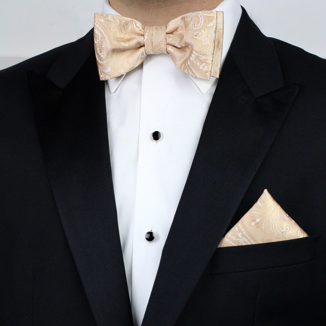 champagne vest and tie set