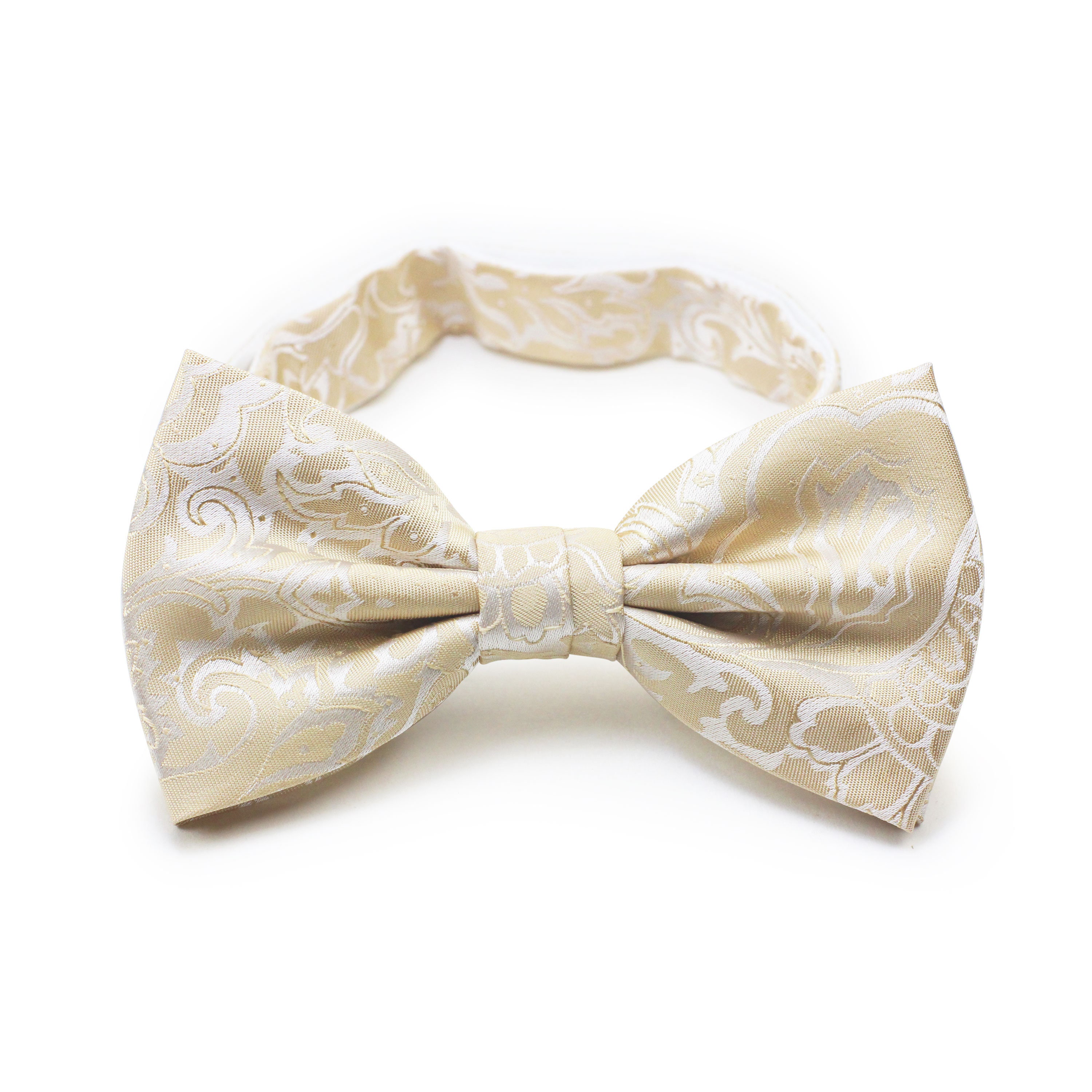 Details about    2 Bow Ties Cream White Silver Black Paisley Bow Tie New w Tags Croft Barrow