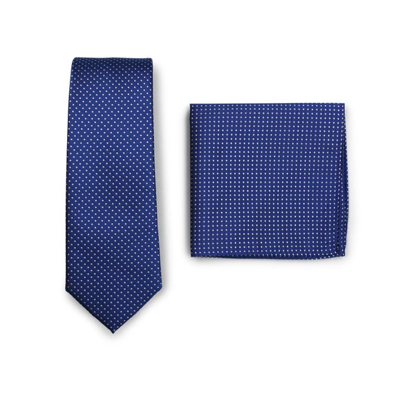 Navy Blue with White Polkadots - Skinny Tie