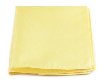 Spring Yellow Handkerchief | Woodgrain Texture Spring Yellow Pocket Square