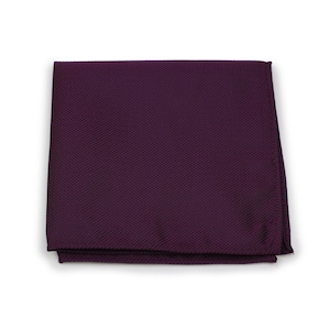 Grape Pocket Square | Matte Grape Purple Pocket Square | Mens Pocket Square in Solid Grape Purple with Matte Textured Finish