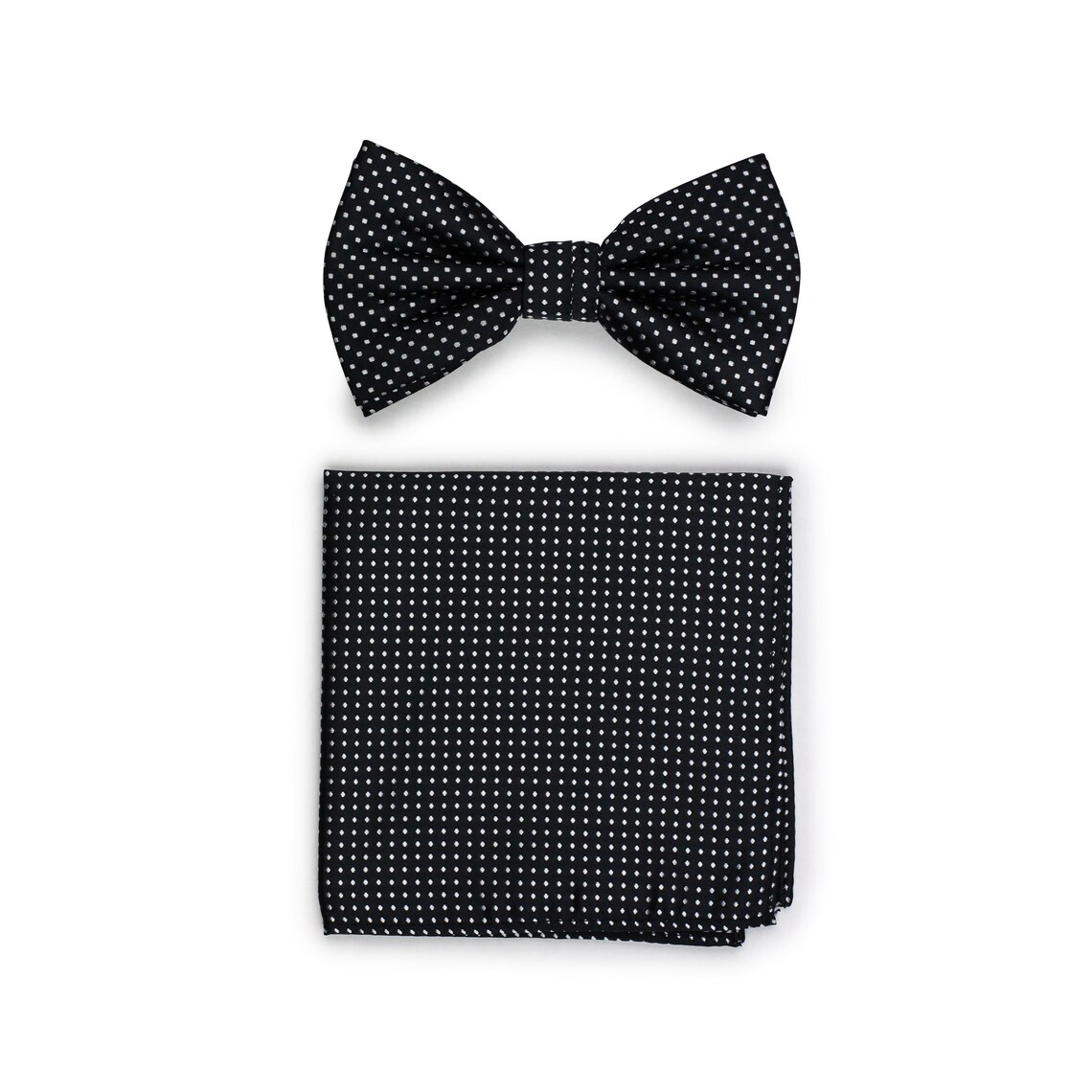 Black Bow Ties Pin Dot Bow Tie Black Black Pretied Bow Etsy