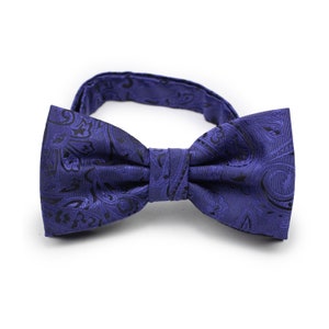 Ultramarin Fliege | Herren Paisley Fliege in Violett Marine