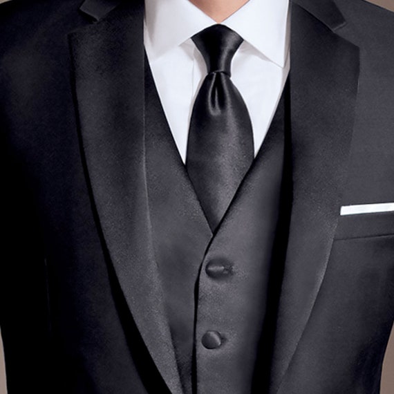 Corbata Negra - Satén  ¡El mejor precio online!