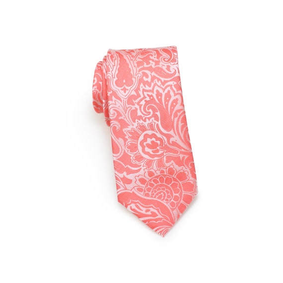 Boys Youth Pink Pattern Designer Necktie Ties