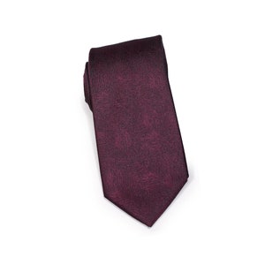 Woven Woodgrain Wine Texture Tie - Modern Wine Mens Wedding Necktie