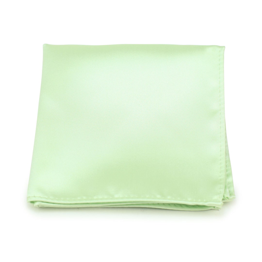 Light Mint Pocket Square | Solid Color Mens Pocket Square Mint | Pastel ...