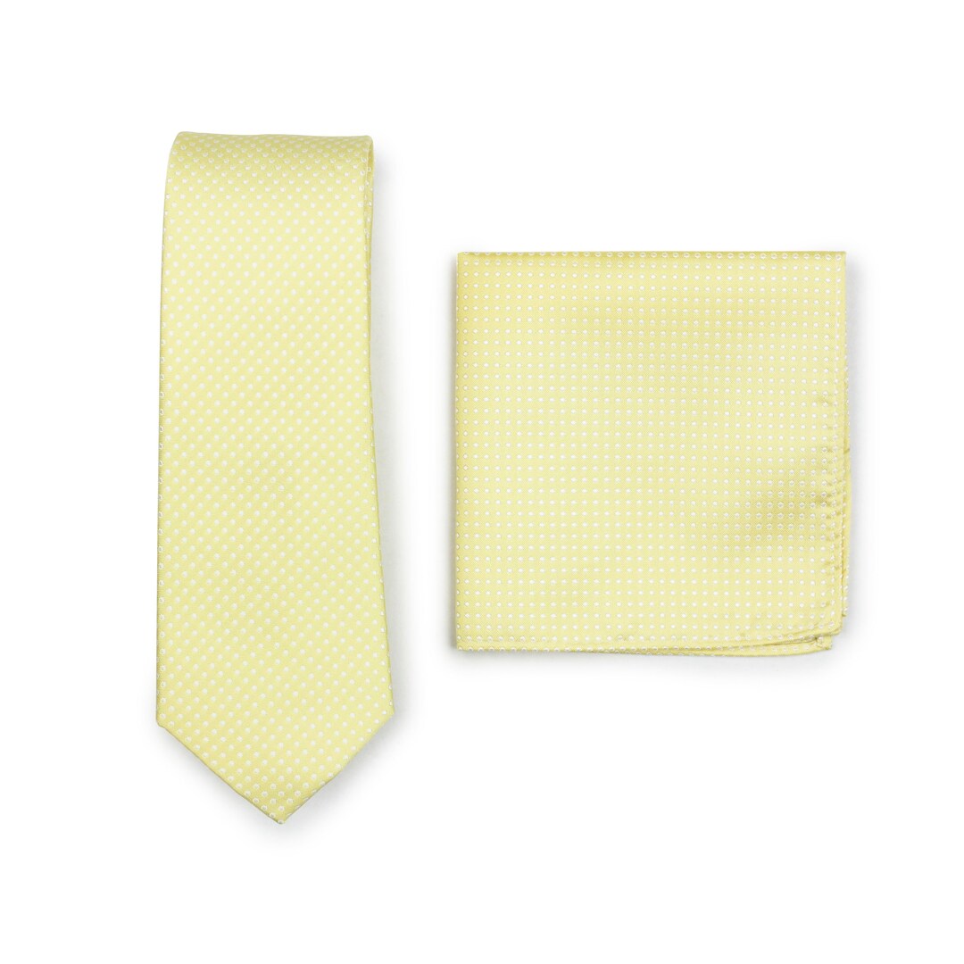 pale yellow skinny tie