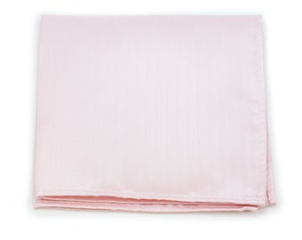 DQT Woven Greek Key Patterned Baby Pink Handkerchief Hanky Pocket Square 