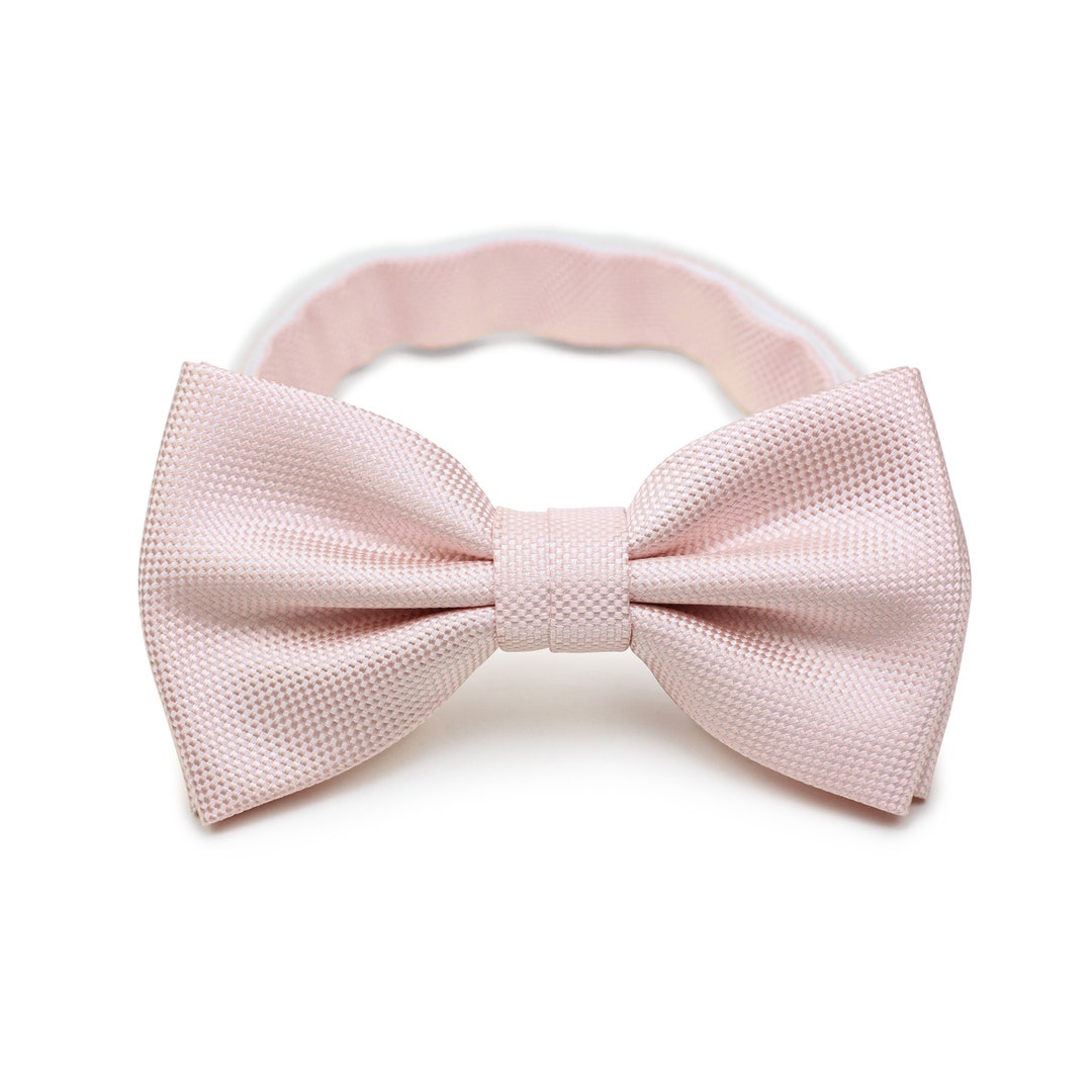 blush colored bow ties