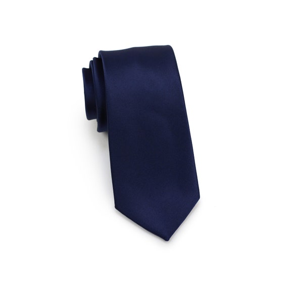 Kids Necktie in Navy Ring Bearer Tie in Navy Elegant Satin - Etsy