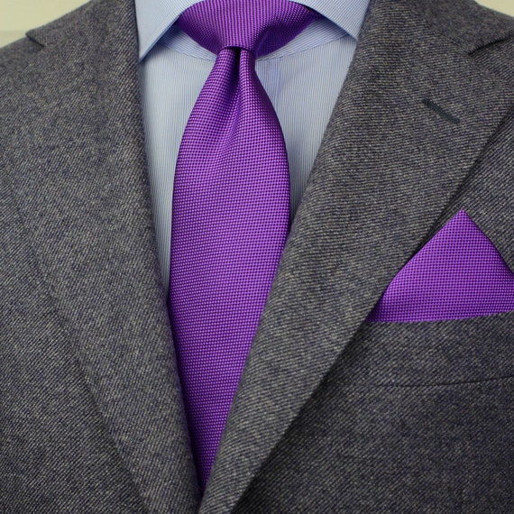 Watercolor Lavender Tie and Pocket Square Gift Set