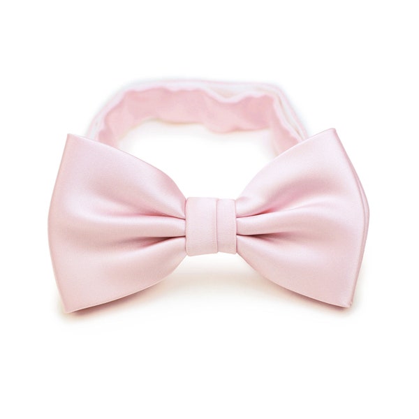 Blush Bow Tie | Wedding Bow Tie in Blush Pink - satin finish