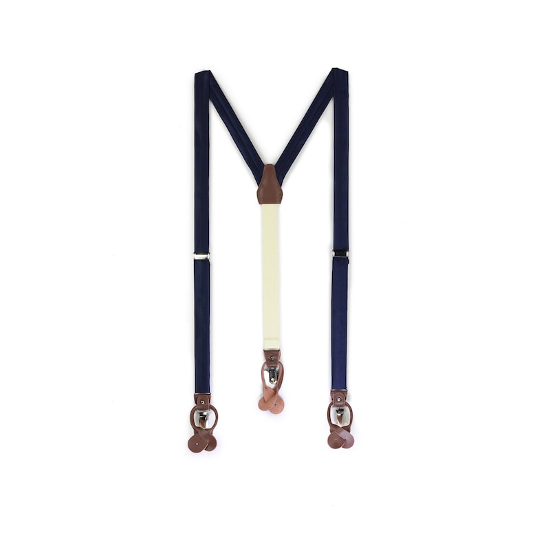 Navy Mens Suspenders Elegant Wedding Suspenders in Navy Blue Etsy