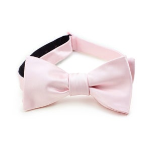 Blush Bow Tie (Self-Tied) | Wedding Bowtie in Blush Pink