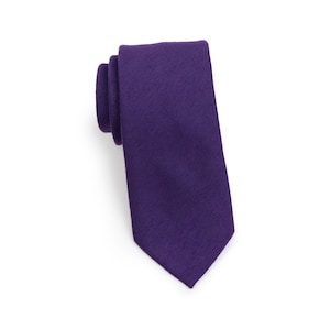 Grape Skinny Tie | Trendy Matte Necktie in Grape Purple - narrow 2.75 inch width