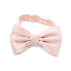 Peach Blush Bow Tie | Formal Bow Tie in Peach Blush Pink | Men&#39;s Wedding Bow Ties in Peach Blush Color | Pre-tied (fits up to 19.5 collar)