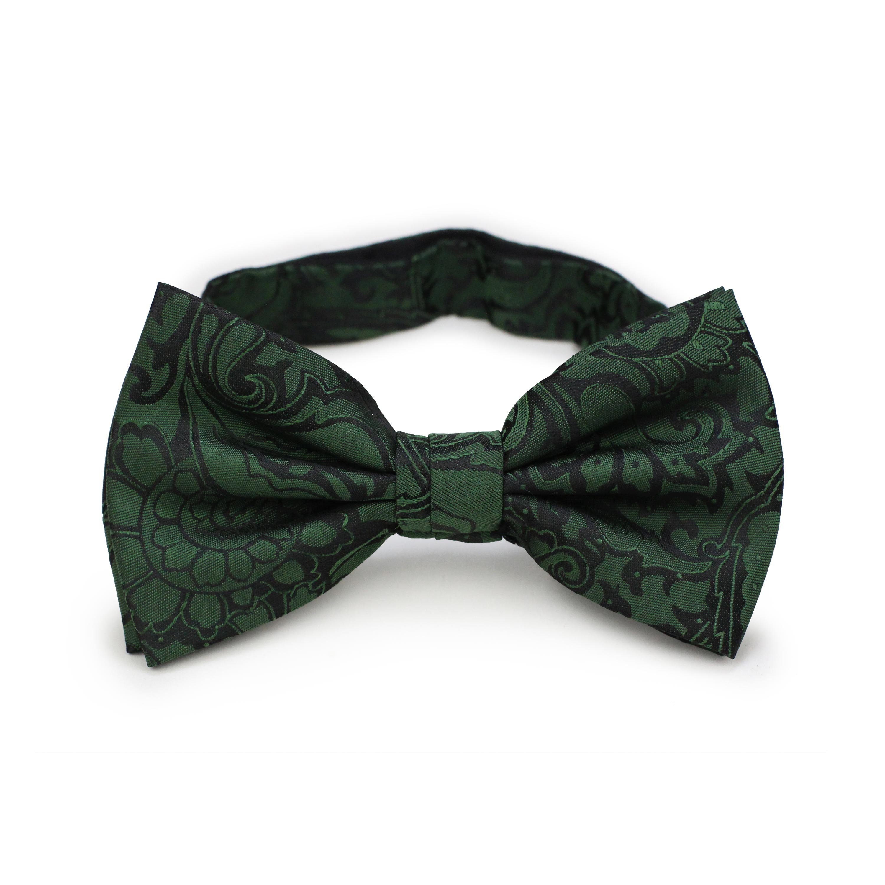 New men's pre-tied bow tie & hankie paisley microfiber formal wedding prom plum