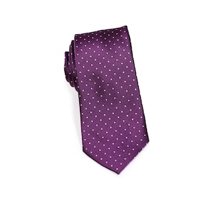 Polka Dot Necktie in Black | Modern Black Tie with Small Silver Polka Dots