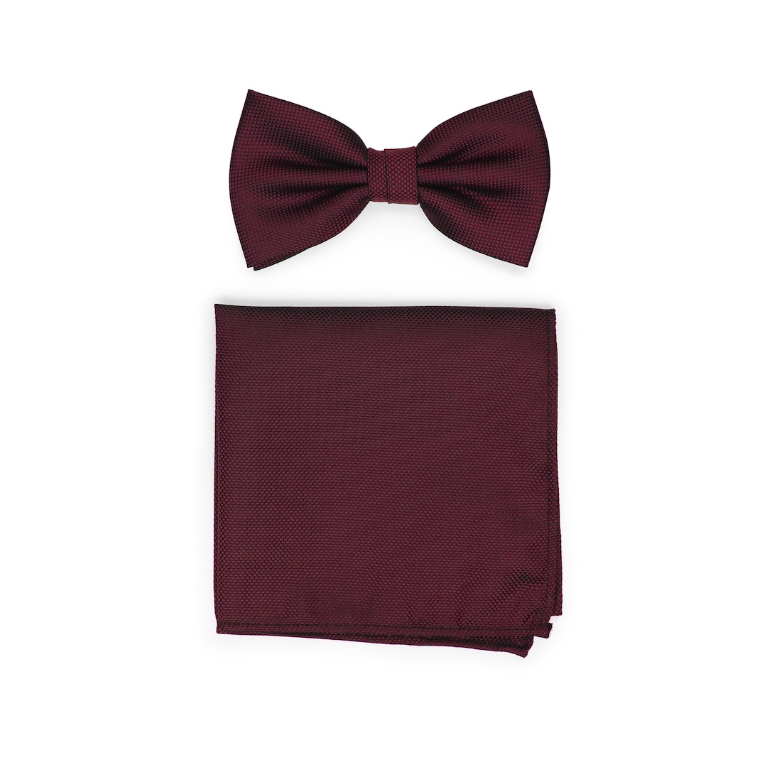 burgundy bow tie suit