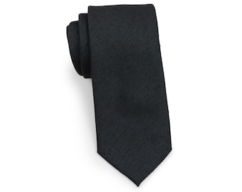 Lana Skinny Tie en Negro / Mate Lazo para Hombre en Skinny 2.75 pulgadas de ancho