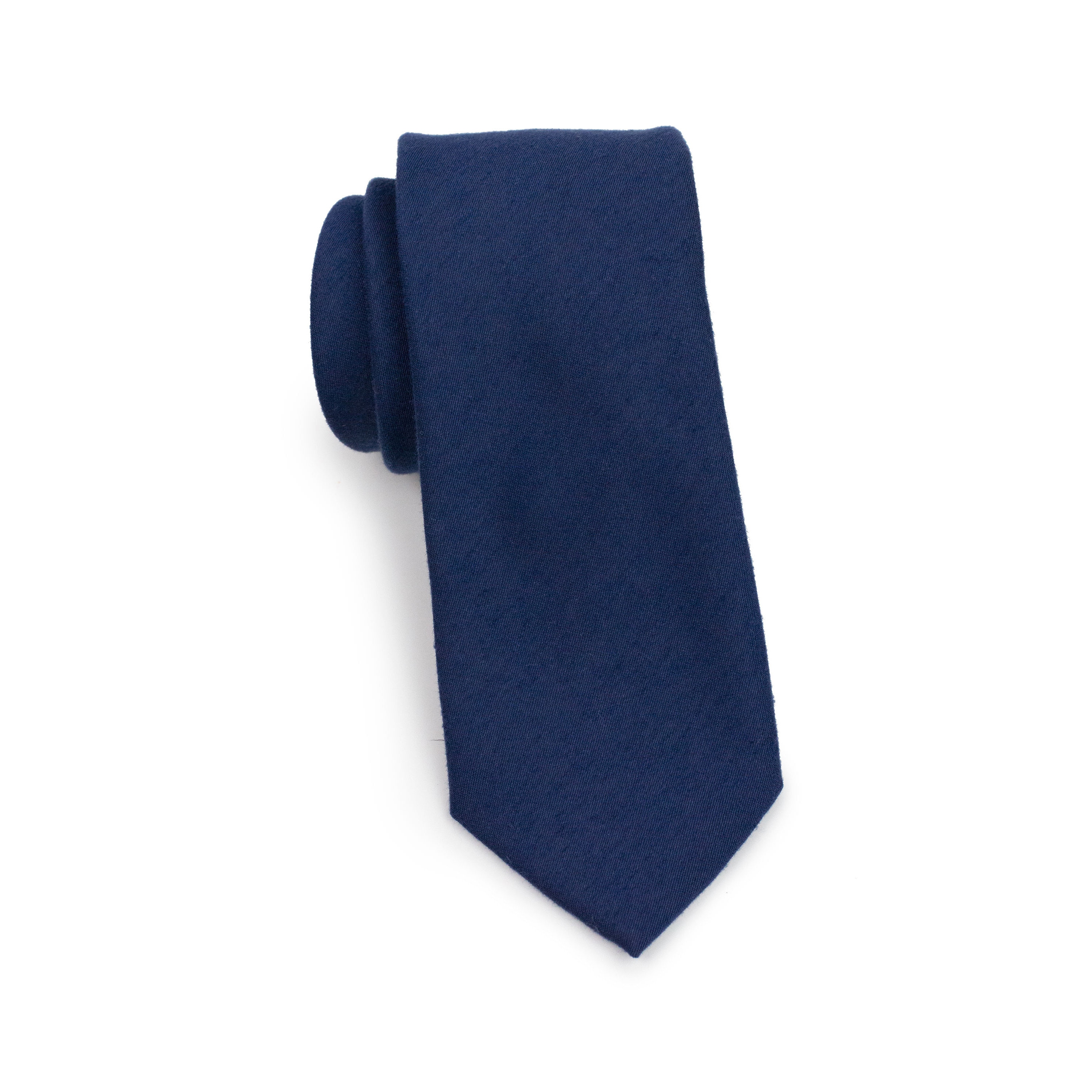 Navy Skinny Tie | Mens Skinny Necktie in Dark Navy Blue | Trendy Matte Navy Skinny Tie