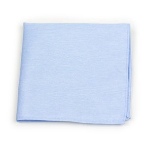 Pocket Square dans blue bird | Comme poudre bleu mat tissé carré de poche
