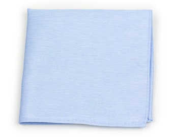 Pocket Square in Blue Bird | Like Powder Blue Matte Woven Pocket Square