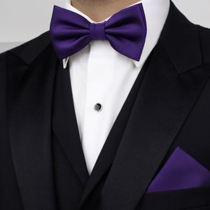 Bow Tie Set in Regency Purple Royal Regency Purple Bow Ties - Etsy