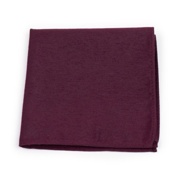 Burgundy Pocket Square | Burgundy Red Matte Woven Suit Hanky