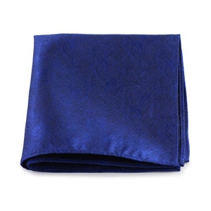 Dress Blue Hanky | Woodgrain Design Suit Pocket Square in Dress Blue