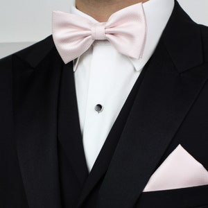 Mens Formal - Wedding Bowtie - Prom Pink Dot Bowtie