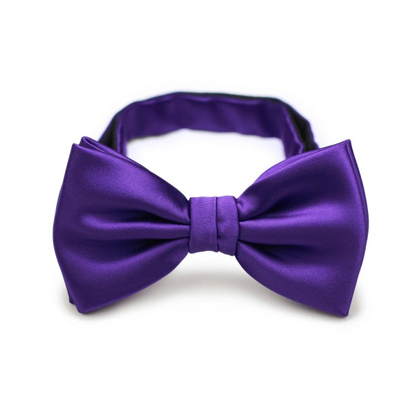 Regency Bow Tie | Men's Bow Tie in Regency Purple | Elegant Pre-Tied Bow Tie in Solid Regency Purple | Wedding Bow Ties Regency (pre-tied)