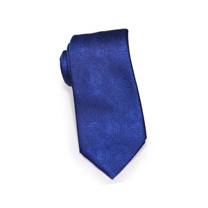 Woodgrain Texture Tie in Dress Blue - Modern Dress Blue Mens Wedding Necktie