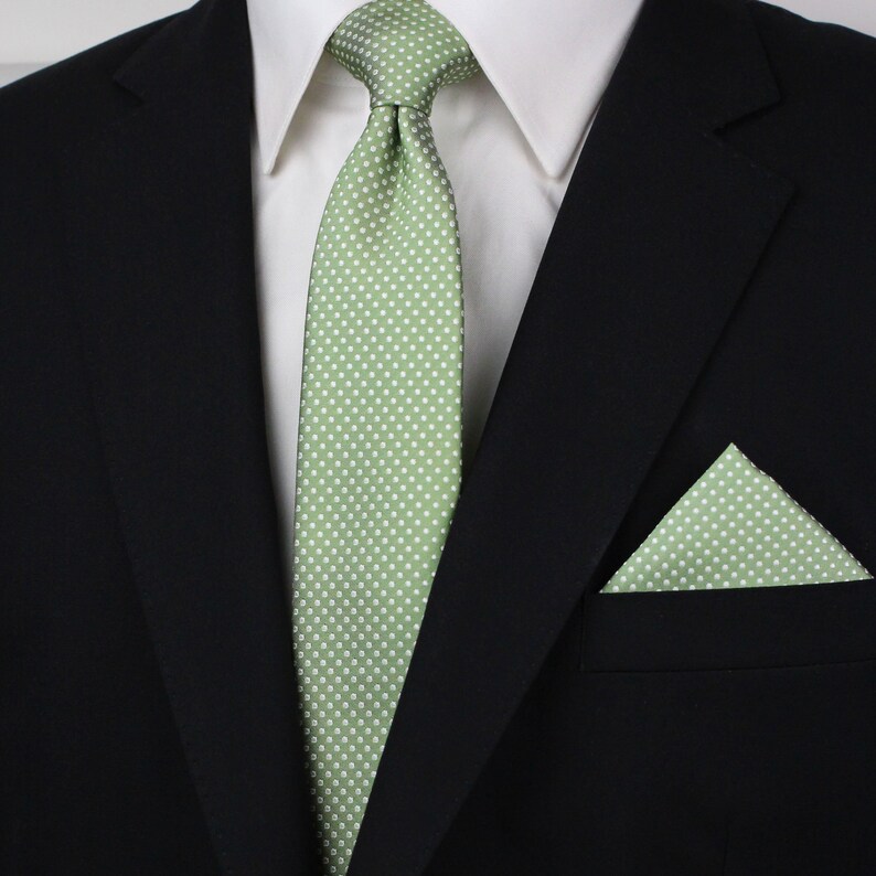 Sage Green Skinny Tie Set Mens Skinny Tie in Sage Green With Etsy
