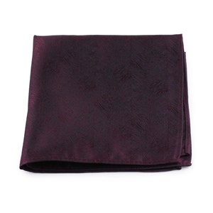 Wine Red Handkerchief | Woodgrain Design Pocket Square in Wine Red