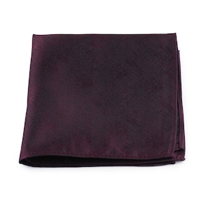 Wine Red Handkerchief | Woodgrain Design Pocket Square in Wine Red