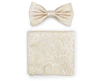 DARK Champagne Mens Polyester Bow tie & Hanky Set-in 60 Colours>P&P2UK>1st Class