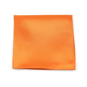 May include: A bright orange satin pocket square.
