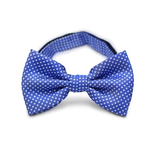 Horizon Blue Bow Tie | Mens Bow Ties in Horizon Blue | Wedding Bow Tie in Horizon Blue with Pin Dot Design | Pre-Tied Bow Tie Style