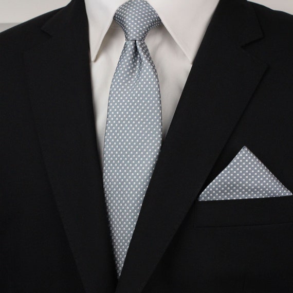 Corbata de flaco gris Corbata plata gris sin - Etsy