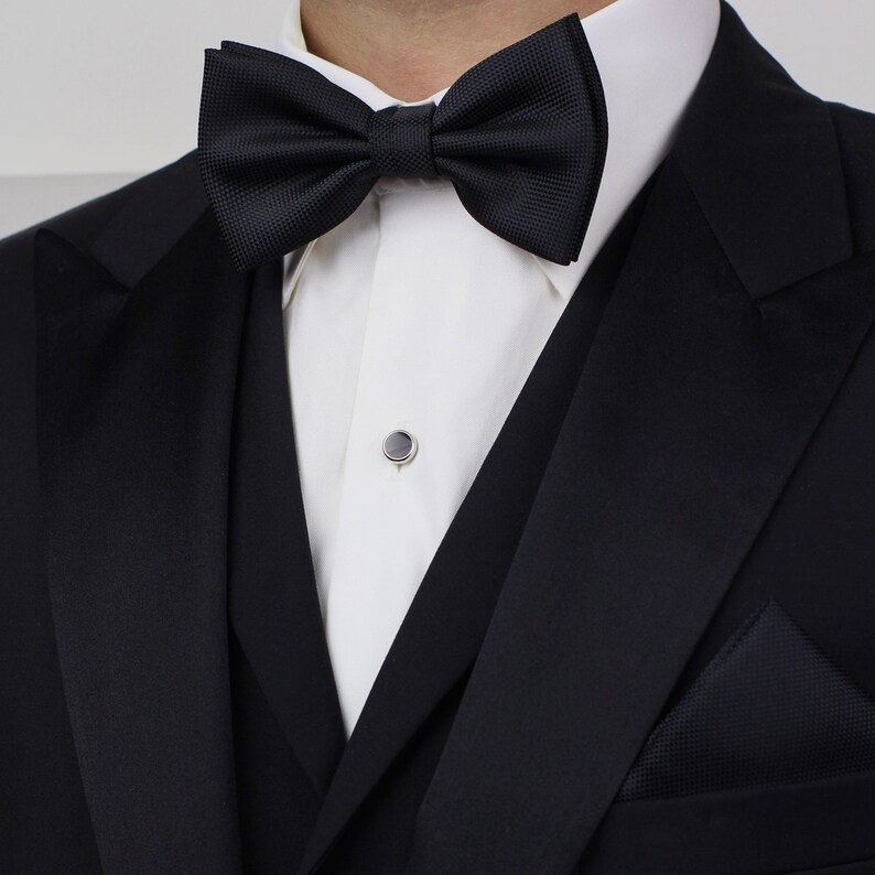 Matte Black Pocket Square Mens Suit Hanky in Matte Black Etsy