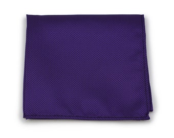 Regency Purple Pocket Square | Mens Wedding Hanky in Solid Regency Purple | Solid Color Mens Pocket Square in Royal Purple