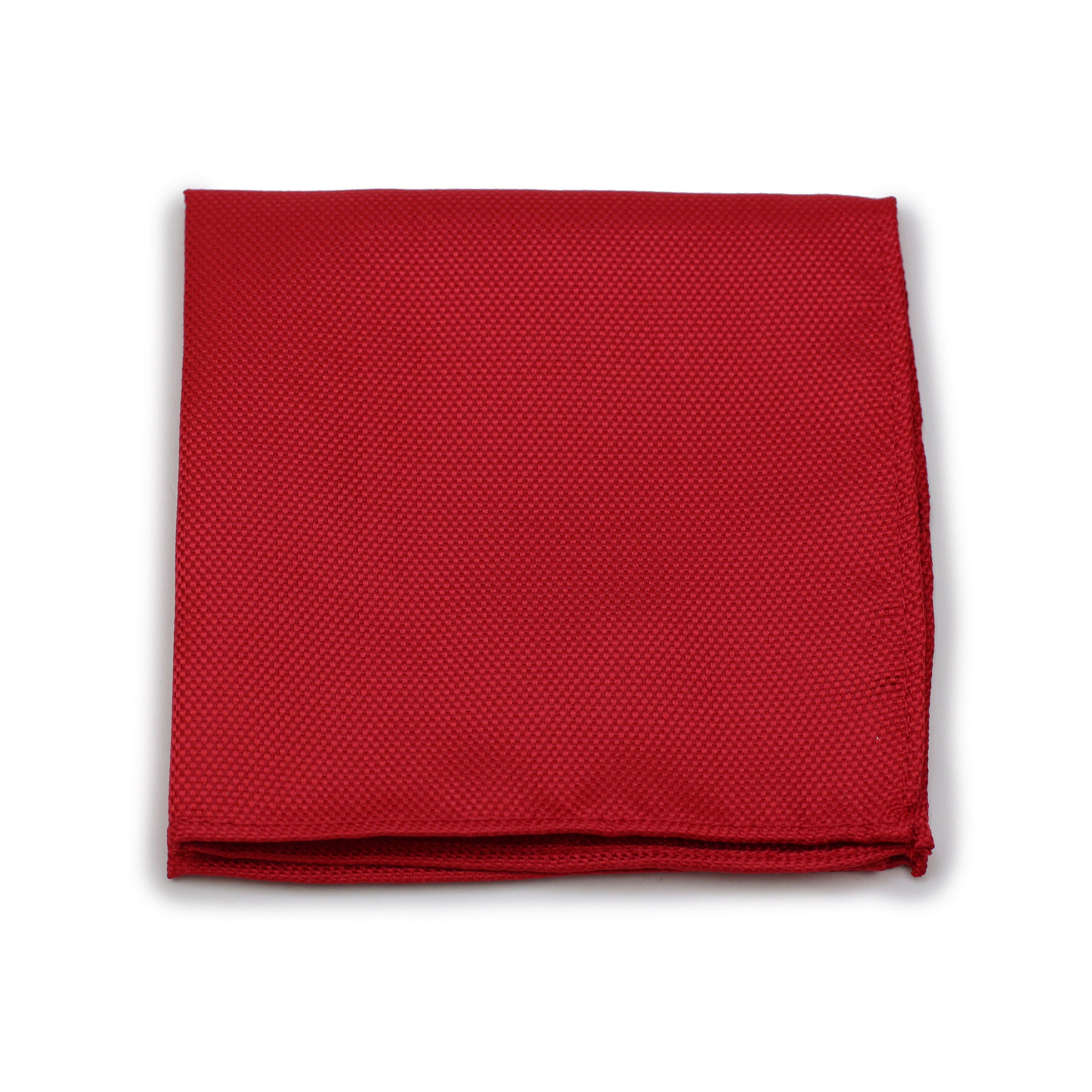 Dark Red Silk Ties - Solid Cherry-Red Necktie 