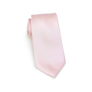 XL Blush Pink Necktie | Blush Wedding Tie in Extra Long Length for Big & Tall Men