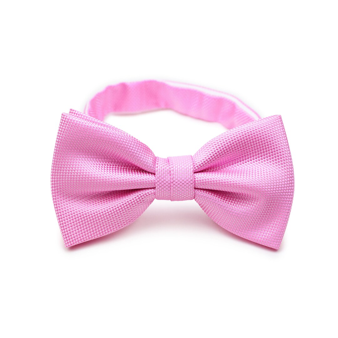 Carnation Pink Bow Tie Solid Color Bow Tie in Carnation Pink Pre-tied ...